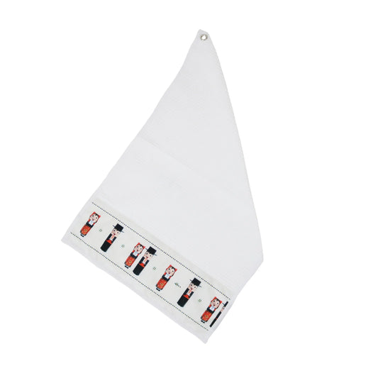 Honeycomb kitchen towel with Manel and Maria