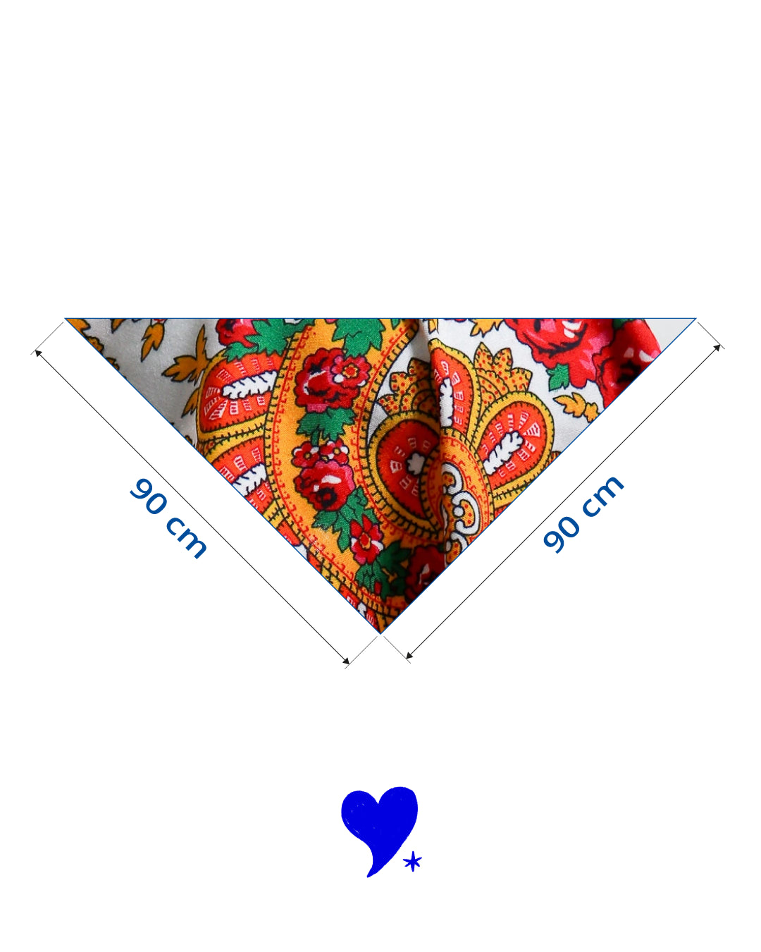 Lenço de Viana - Tipo Vianense - Meio Lenço Vianense sem Franja - Branco