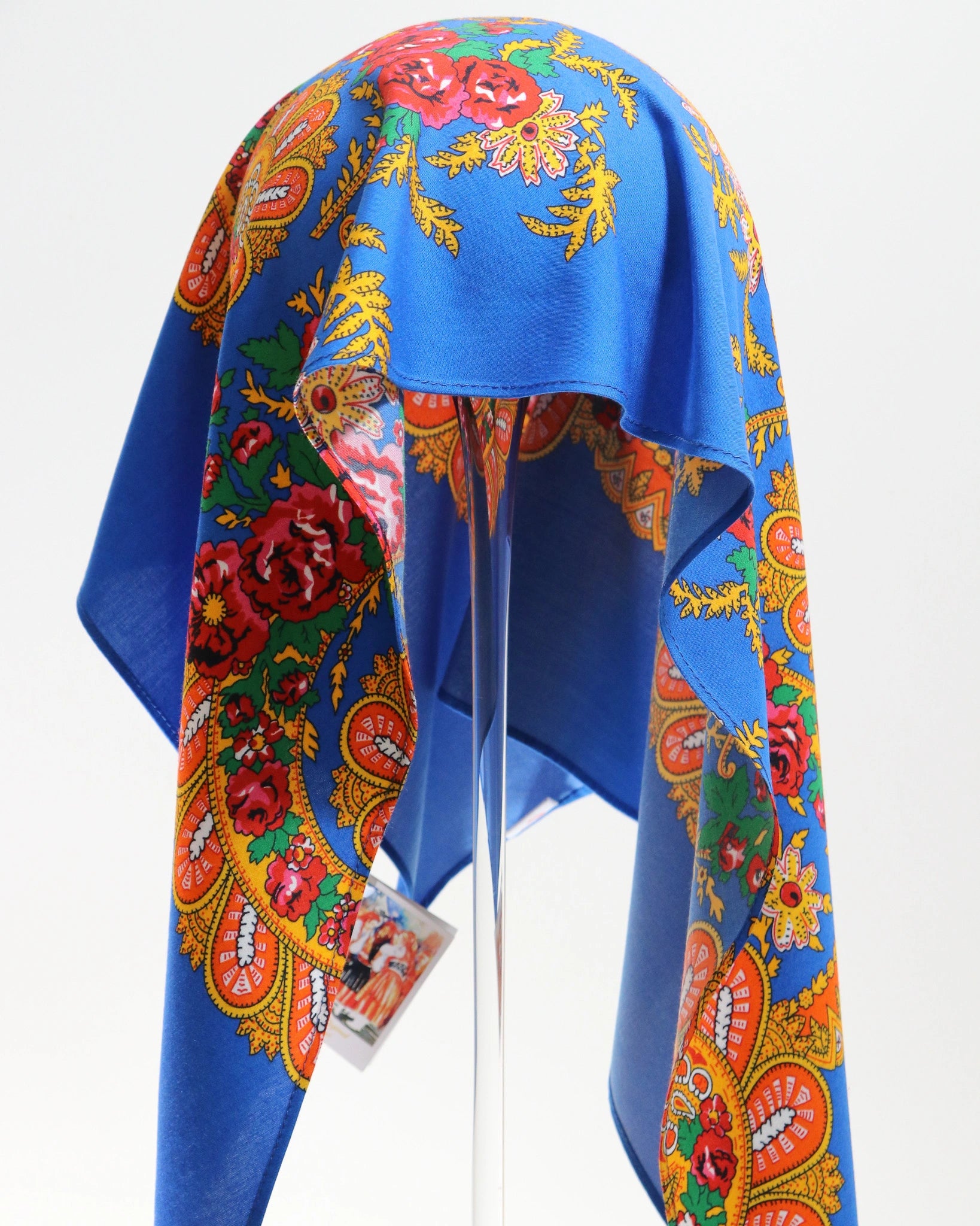 Lenço de Viana - Tipo Vianense - Meio Lenço Vianense sem Franja - Azul Porto