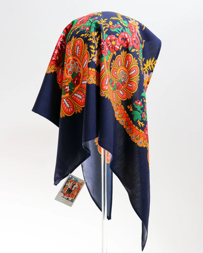 Lenço de Viana - Tipo Vianense - Meio Lenço Vianense sem Franja - Azul Marinho