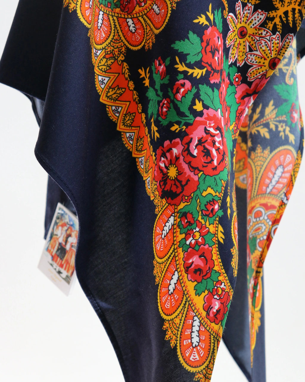 Lenço de Viana - Tipo Vianense - Meio Lenço Vianense sem Franja - Azul Marinho