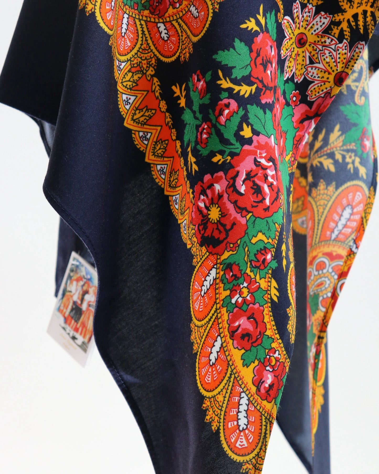 Lenço de Viana - Tipo Vianense - Meio Lenço Vianense sem Franja - Azul Marinho