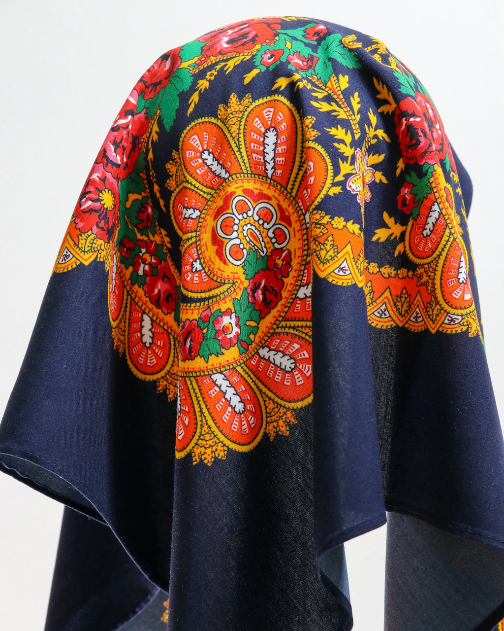 Lenço de Viana - Tipo Vianense - Meio Lenço Vianense sem Franja - Azul Marinho