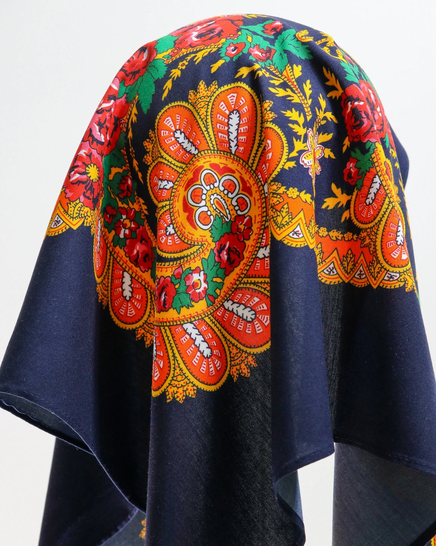 Lenço de Viana - Tipo Vianense - Meio Lenço Vianense sem Franja - Azul Marinho