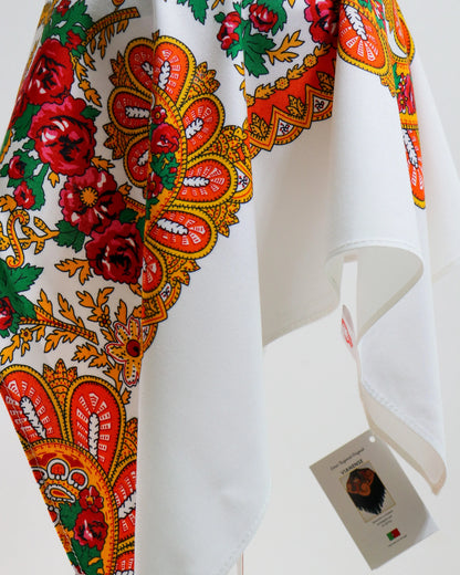 Lenço de Viana - Tipo Vianense - Meio Lenço Vianense sem Franja - Branco