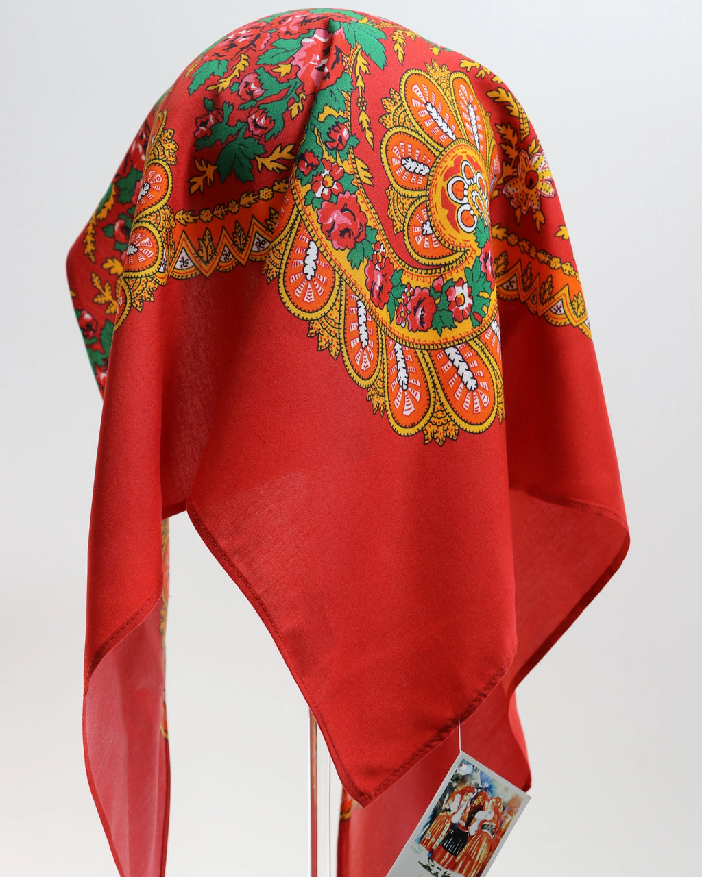 Lenço de Viana - Tipo Vianense - Meio Lenço Vianense sem Franja - Vermelho