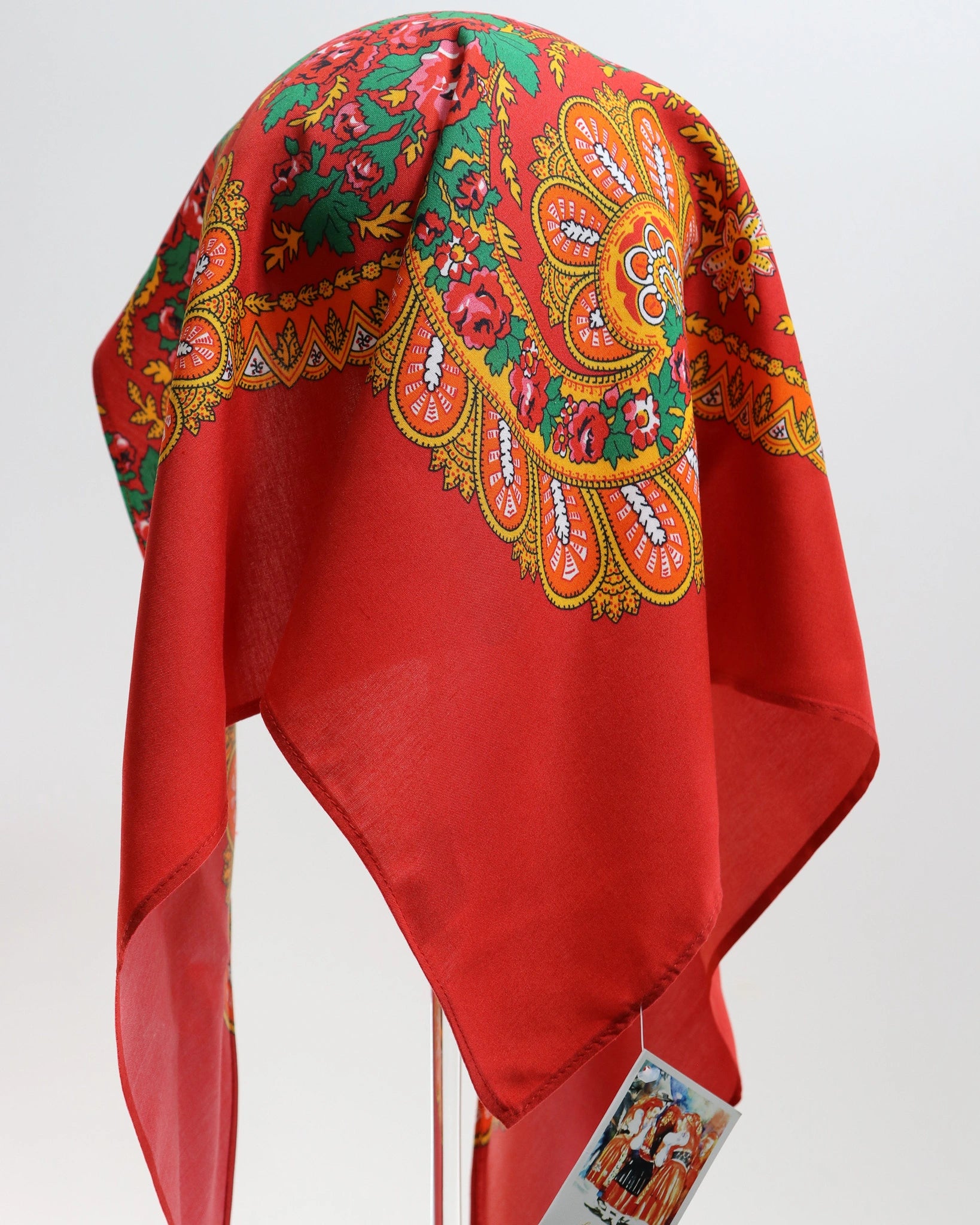 Lenço de Viana - Tipo Vianense - Meio Lenço Vianense sem Franja - Vermelho