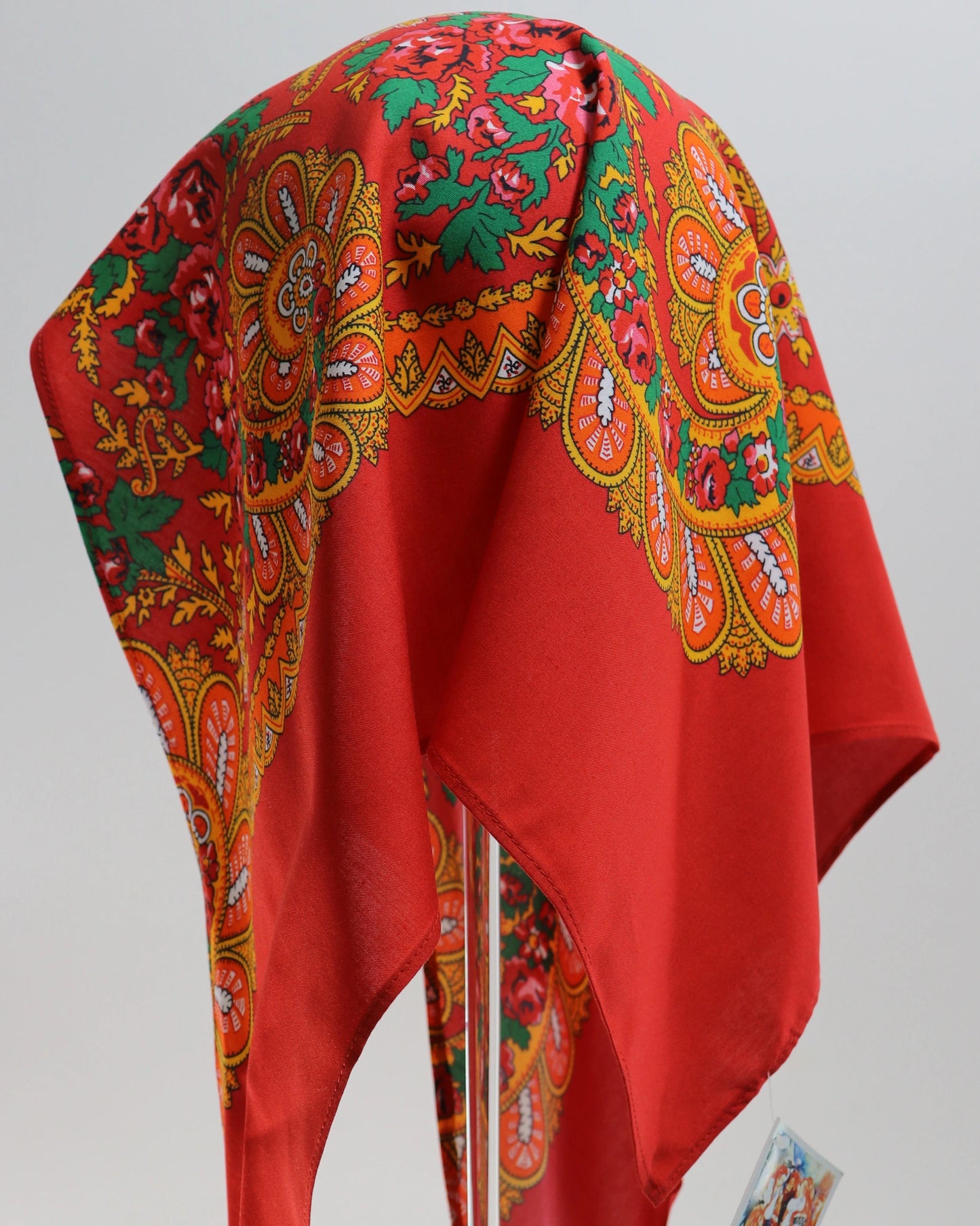 Lenço de Viana - Tipo Vianense - Meio Lenço Vianense sem Franja - Vermelho