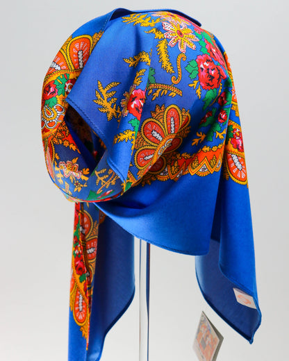 Lenço de Viana - Tipo Vianense - Meio Lenço Vianense sem Franja - Azul Porto