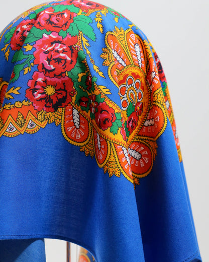 Lenço de Viana - Tipo Vianense - Meio Lenço Vianense sem Franja - Azul Porto