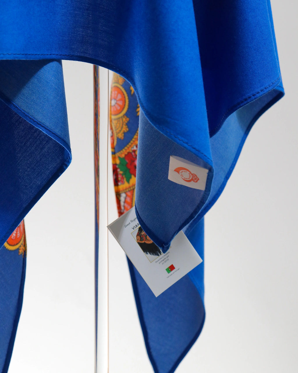 Lenço de Viana - Tipo Vianense - Meio Lenço Vianense sem Franja - Azul Porto