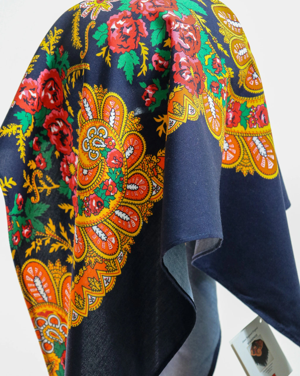 Lenço de Viana - Tipo Vianense - Meio Lenço Vianense sem Franja - Azul Marinho