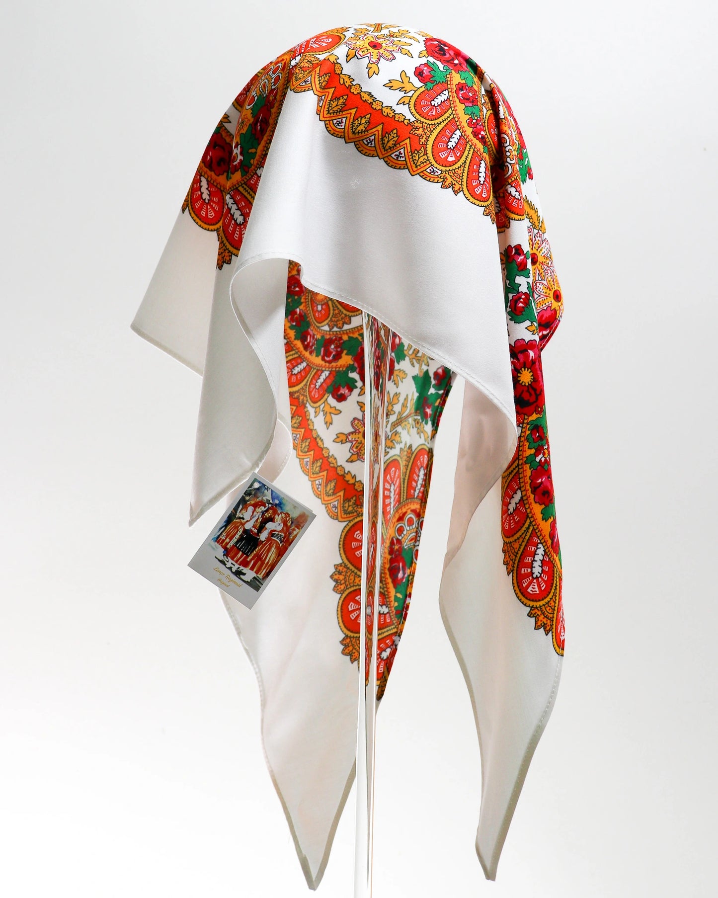 Lenço de Viana - Tipo Vianense - Meio Lenço Vianense sem Franja - Azul Marinho