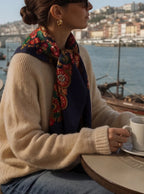 Lenço de Viana - Tipo Vianense - Meio Lenço Vianense sem Franja - Azul Marinho