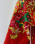 Viana Scarf - Minhoto Type - Full Scarf with Fringe - Red
