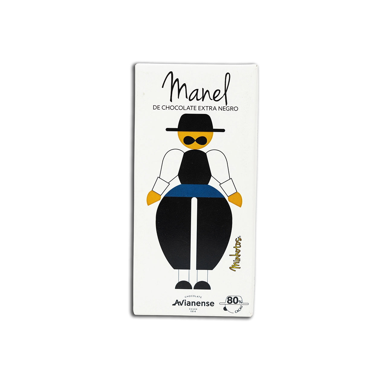 Manel Minhotos - Tablete Chocolate Negro 80% - Chocolate Avianense 100 g