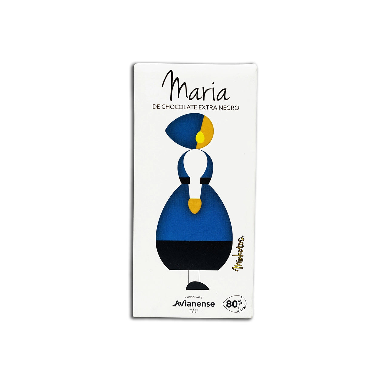 Maria Minhotos - Tablete Chocolate Negro 80% - Chocolate Avianense 100 g
